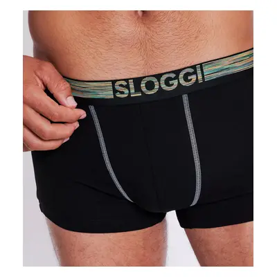 Pánské boxerky GO ABC Natural B Hipster 2P - BLACK - černé 0004 - SLOGGI BLACK