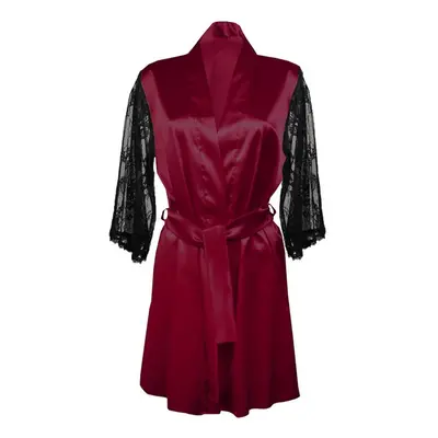 DKaren Housecoat Elizabeth Crimson Crimson