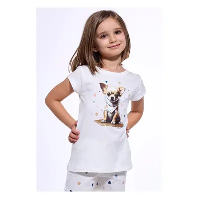 Pyžamo Cornette Kids Girl 787/108 Čivava kr/r 86-128 ecru