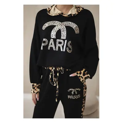 Set Paris Sweatshirt + Hose černý UNI