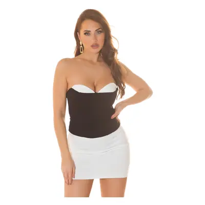 Sexy korzet Koucla Bandeau Top Look black Einheitsgroesse