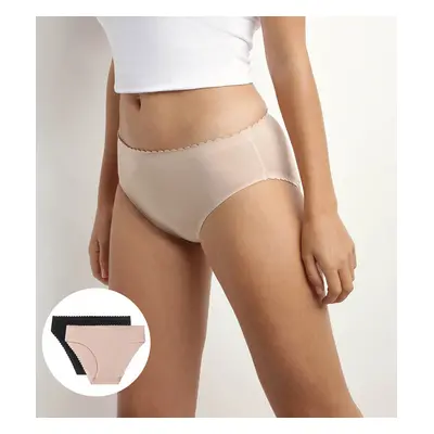 Dámské kalhotky 2 ks DIM BODY TOUCH MIDI BRIEF 2x - DIM - černá