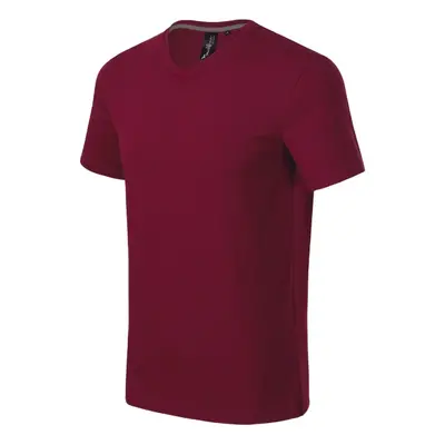 Action V-neck tričko pánské garnet S