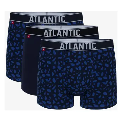 Pánské boxerky Atlantic 3MH-173 A'3 S-2XL khaki-oranžová-grafitová