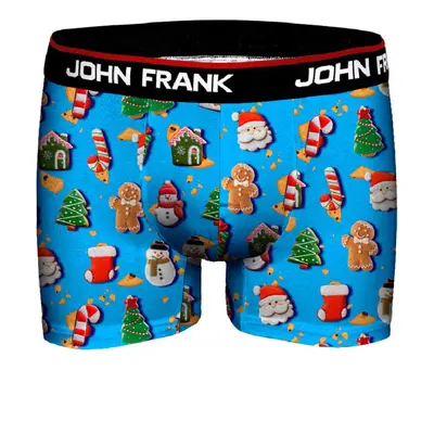 Páánské boxerky John frank JFBD38-CANDY CANE Modrá