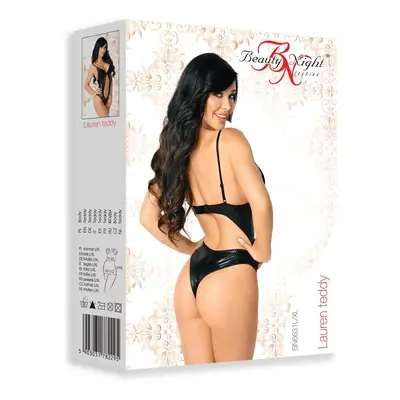 Erotické body Lauren teddy - BEAUTY NIGHT FASHION černá