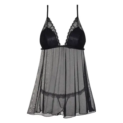 Erotická košilka Lauren chemise - BEAUTY NIGHT FASHION černá