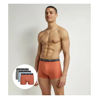 Pánské boxerky 3 ks DIM COTTON STRETCH BOXER 3x - DIM - oranžová