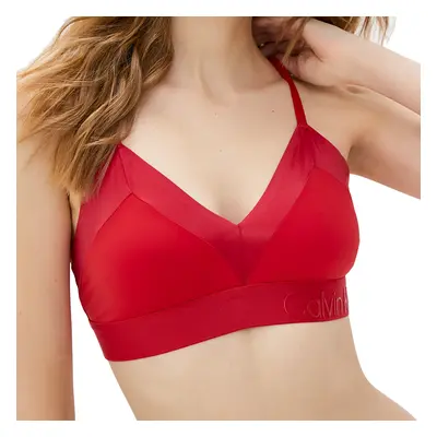 Dámská nevyztužená podprsenka Gloss Unlined Triangle QF6664E-XMK - Calvin Klein S