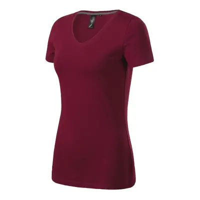 Action V-neck tričko dámské garnet S