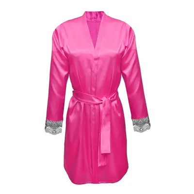 DKaren Housecoat Gina Dark Pink tmavě růžová