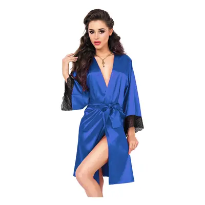 DKaren Housecoat Nikola Blue Modrá