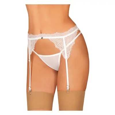 Elegantní podvazkový pás Bianelle garter belt - Obsessive bílá