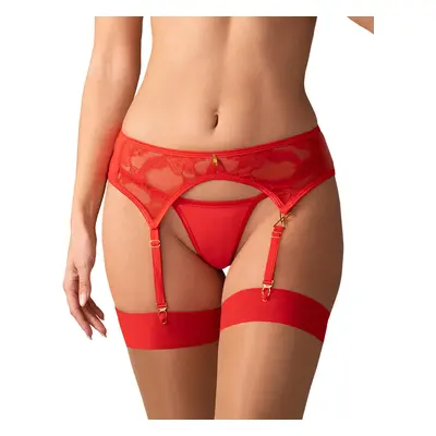 Elegantní podvazkový pás Aliosa garter belt - Obsessive červená