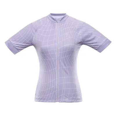 Dámský cyklistický dres s cool-dry ALPINE PRO SAGENA pastel lilac varianta pa