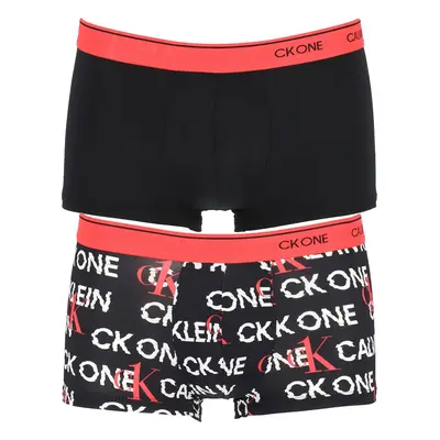 Pánské trenýrky 2pack NB2387A - V7F - Černá/červená - Calvin Klein černá s červenou