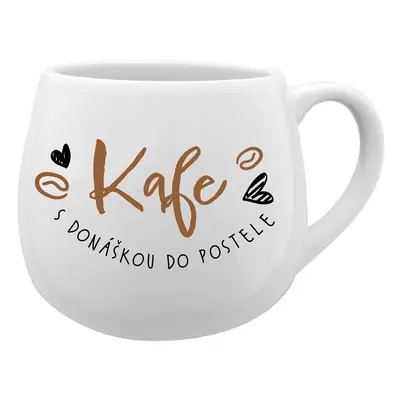 KAFE S DONÁŠKOU DO POSTELE - bílý keramický hrníček 300 ml