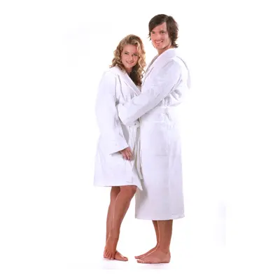 Unisex župan Sauna s kapucí 3150 bílá - Vestis S