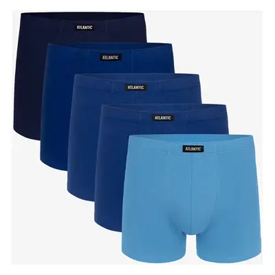 Pánské boxerky ATLANTIC 5Pack - odstíny modré