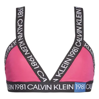 Podprsenka bez kostice QF5447E-8ZK růžovočerná Calvin Klein růžovo/černá