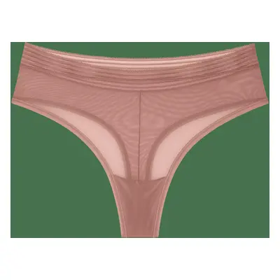 Dámské kalhotky Tempting Sheer Highwaist String 2P - TOASTED ALMOND - mandlové 6901 - TRIUMPH BR