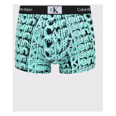 Pánské boxerky 000NB3403A AC5 tyrkys-černo-bílé - Calvin Klein