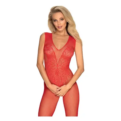 Žhavé body N112 bodystocking red - Obsessive červená