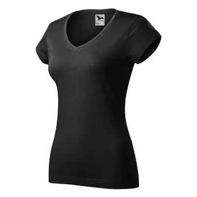 Fit V-neck tričko dámské ebony gray