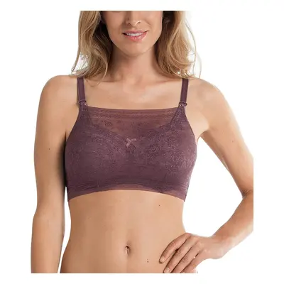 Dámská podprsenka Lace crop top 0600 - Anita hnědá/berry