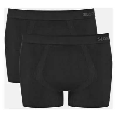 Pánské boxerky GO Smooth Short 2P - BLACK - černé 0004 - SLOGGI BLACK