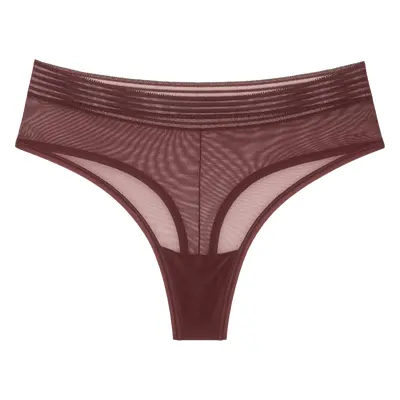 Dámská tanga Tempting Sheer Highwaist String - BROWN - hnědé 7572 - TRIUMPH BROWN