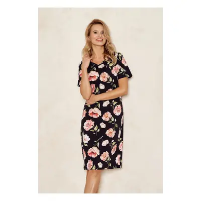 Dámská noční košile Taro peony 3134 kr/r S-XL W24 black-flowers