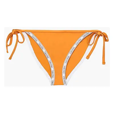 Spodní díl plavek KW01711 ZEG oranžové - Calvin Klein oranžová-bílá