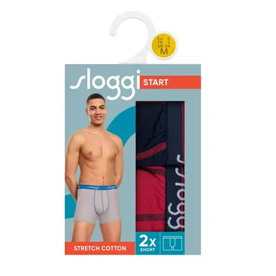 Pánské boxerky men Start Short C2P box - BLUE - modročervené M008 - SLOGGI BLUE