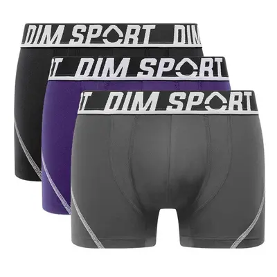 Pánské sportovní boxerky 3 ks DIM SPORT MICROFIBRE BOXER 3x - DIM SPORT - šedá