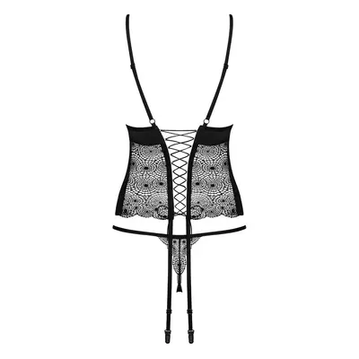 Erotický korzet Sharlotte corset - OBSESSIVE rubínová