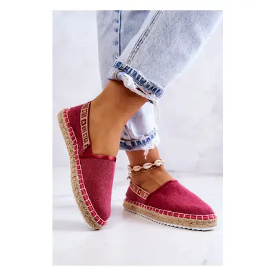 Dámské espadrilky Slip-on Big Star - tmavě růžové