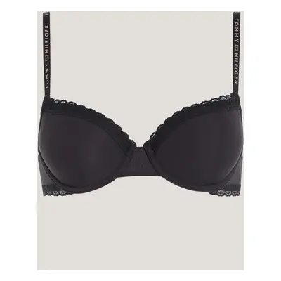 Dámská podprsenka TONAL LACE DEMI-CUP BRA UW0UW04546 BDS černá - Tommy Hilfiger