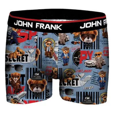 Pánské boxerky John Frank JFBD355 Modrá