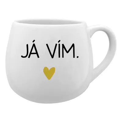 JÁ VÍM. - bílý keramický hrníček 300 ml