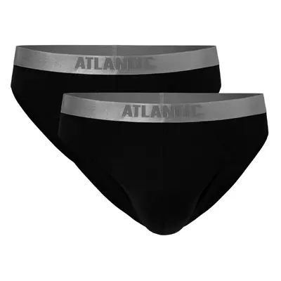 Pánské slipy z Pima bavlny ATLANTIC 2Pack - černé