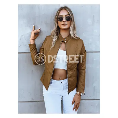 Dámská kožená bunda HAUTE COUTURE camel Dstreet TY3895