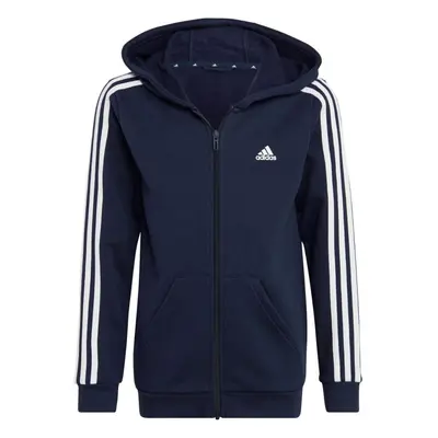 Adidas Essentials 3-Stripes Fleecová mikina s kapucí a zipem Jr IC0600