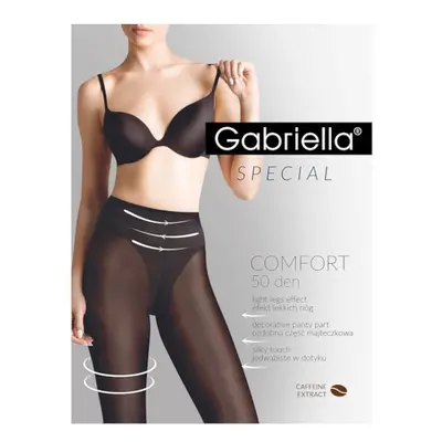 Gabriella 400 Comfort 3D punčocháče 50 den nero/černá