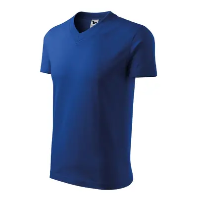 V-neck tričko unisex královská modrá S