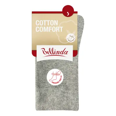 Dámské bavlněné ponožky s pohodlným lemem COTTON COMFORT SOCKS - BELLINDA - šedý melír