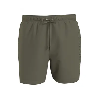 Pánské koupací kraťasy - KM00718 MSP - khaki - Calvin Klein khaki