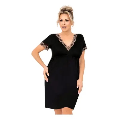 Noční košile Hana Plus Black - Donna XXXXXL