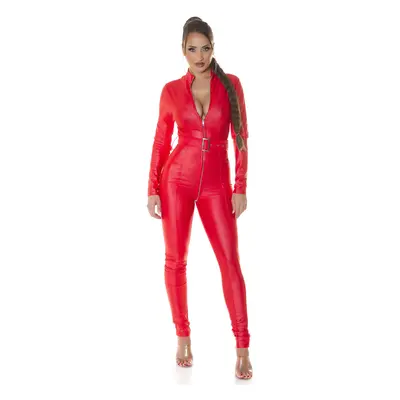 tak sexy! Koucla Leatherlook Overall opaskem red