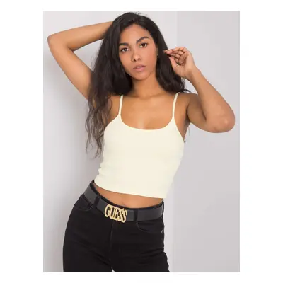 RUE PARIS Světle žlutý crop top